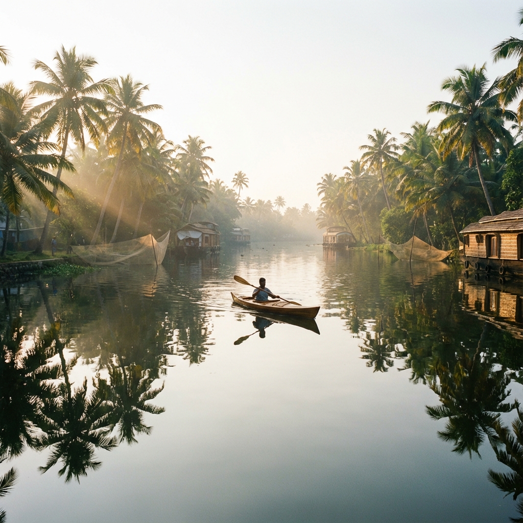 Kayaking in Alleppey